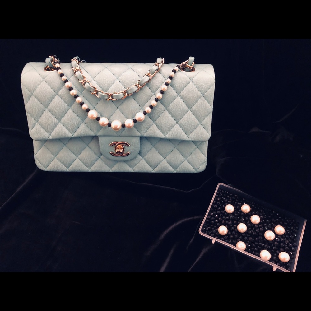 Faux pearl bag charms (NOT THE BAGS)